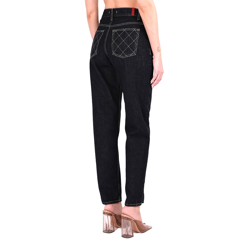 BARBARA BLACK OLDSCHOOL CARRE WOMEN JEANS SALT N PEPPER