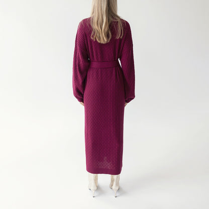 MARZINE BORDEAUX WOMEN KNIT DRESS CIEL CONCEPT