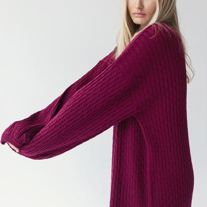 MARZINE BORDEAUX WOMEN KNIT DRESS CIEL CONCEPT