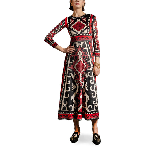 NAVAJO WOMEN LONG DRESS VELVET PEACE N CHAOS
